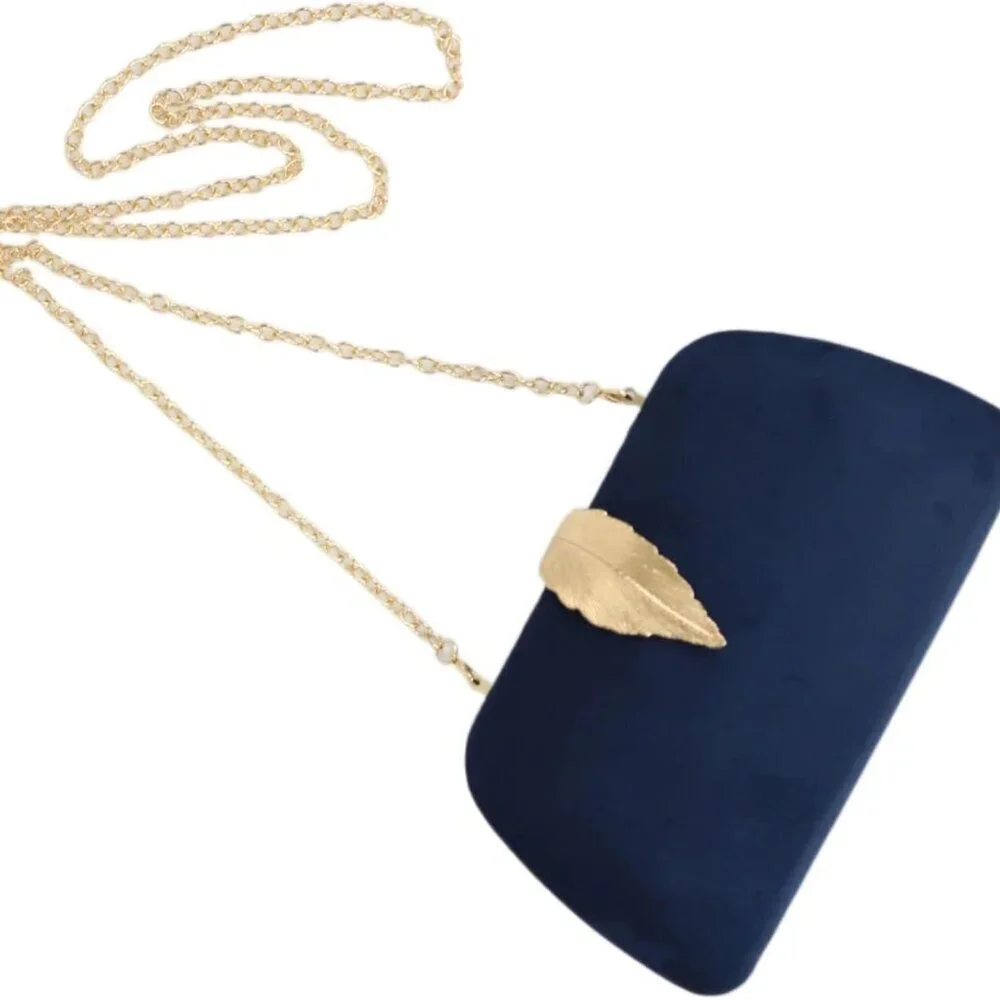 Women Solid Suede Clutch Bag Small Evening Shoulder Purse for Party